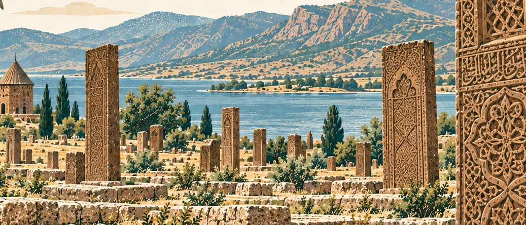 Ahlat Selçuklu Mezarlığı çizimi, Bitlis