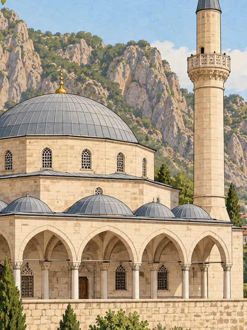 Ilustración: Basílica del Mosaico de Aidesim, Kilis