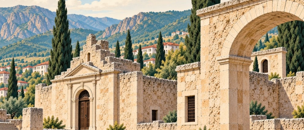 Akçakale Ada Şehri Kalıntıları çizimi, Ardahan