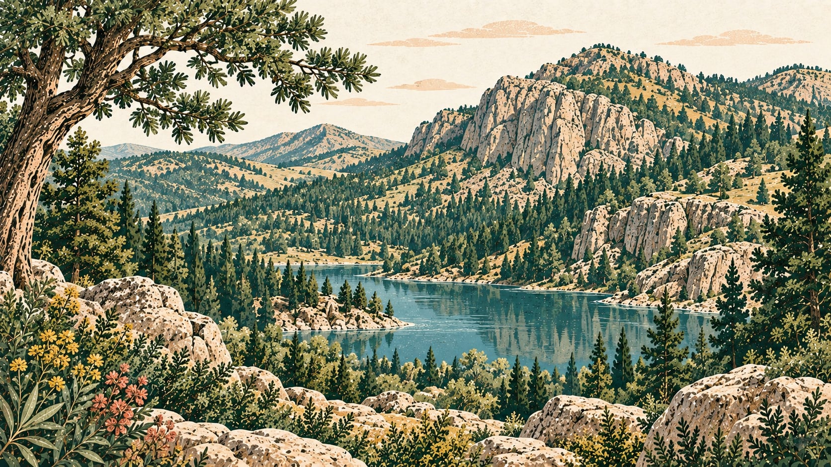 Akdağ National Park çizimi, Afyonkarahisar