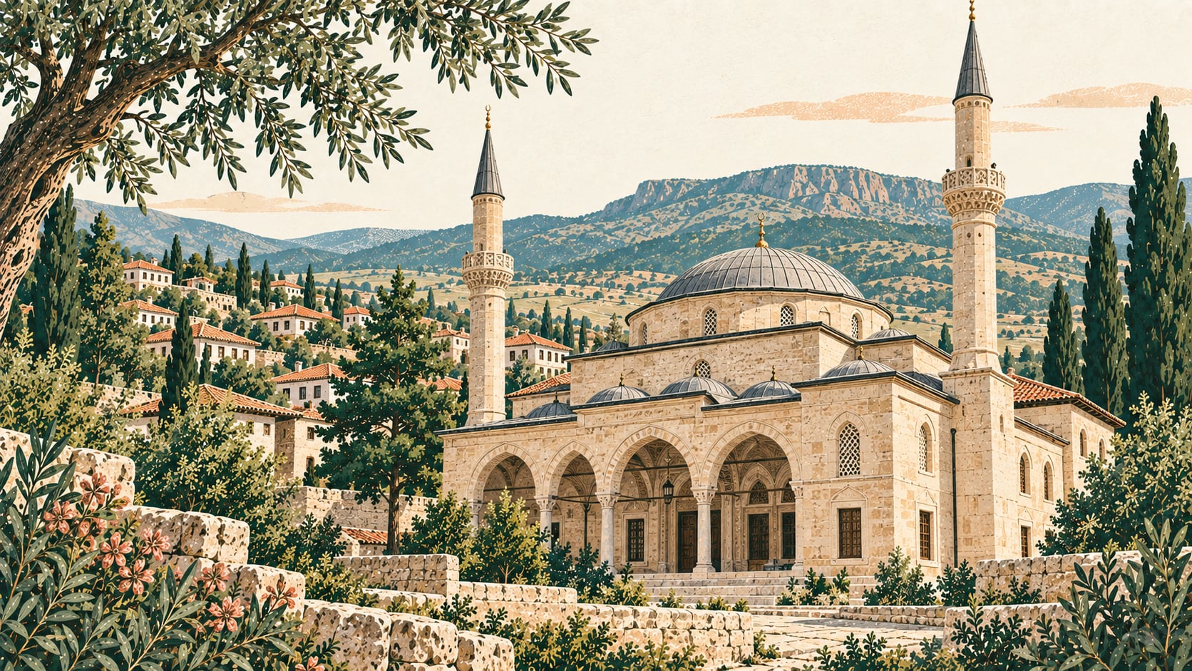 Akdağmadeni İstanbulluoğlu Mosque çizimi, Yozgat