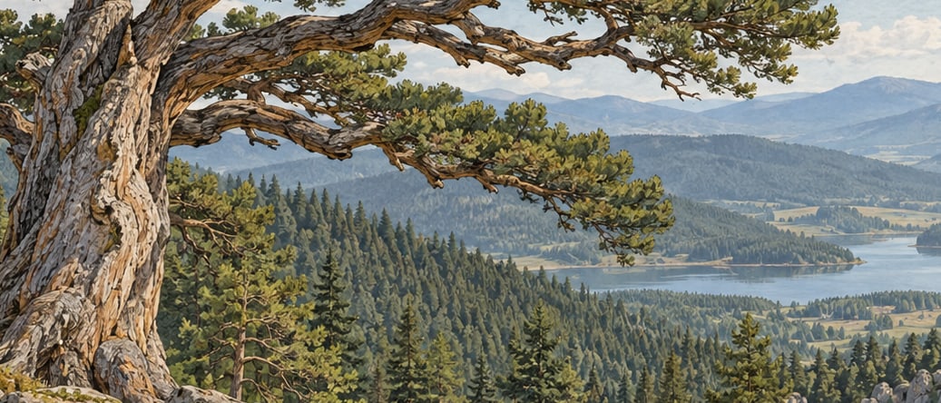 Akdoğan and Rüzgarlar Ebe Pine Nature Conservation Area çizimi, Bolu