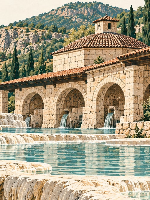 Ilustración: Centro de Turismo Termal de Gölemezli, Akköy, Denizli