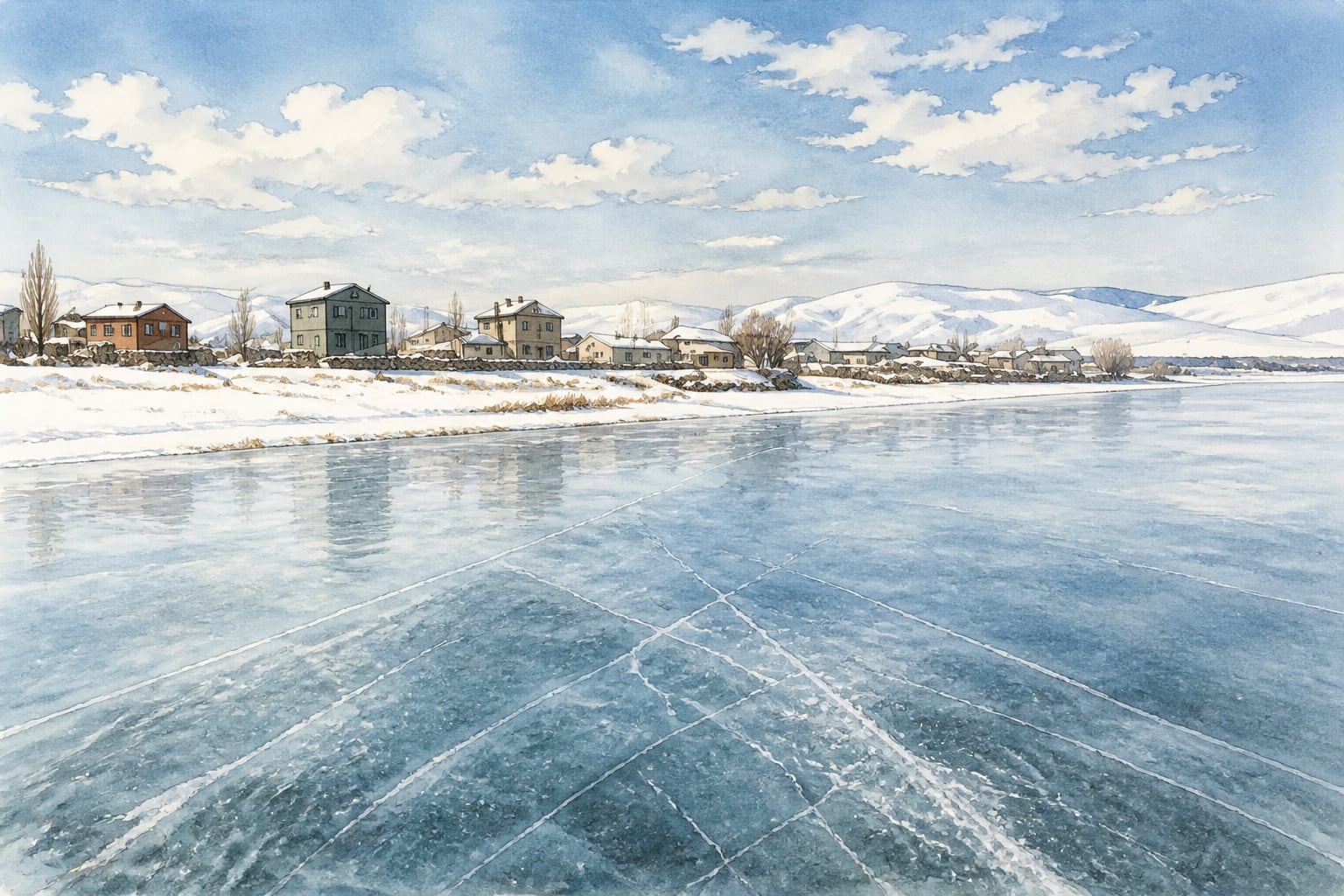 Aktaş Lake çizimi, Ardahan