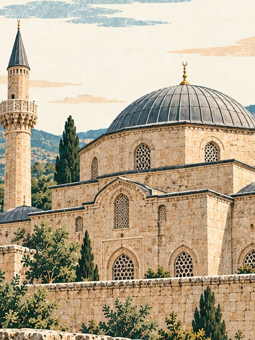 Ilustración: Mezquita Aktekke, Karaman