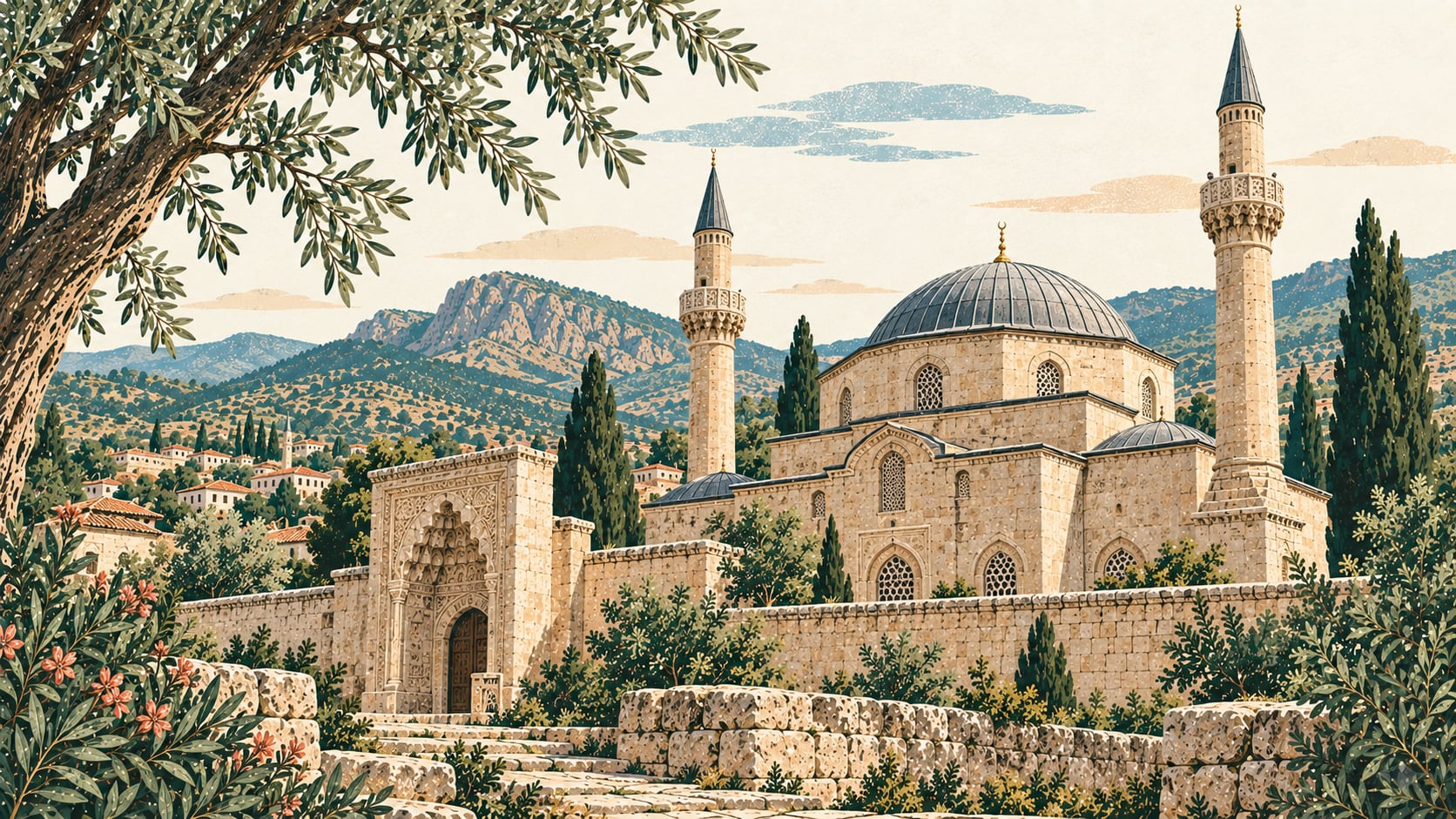 Aktekke Mosque çizimi, Karaman