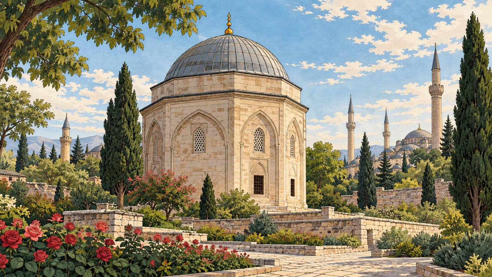 Alâaddin Tomb Tower çizimi, Konya