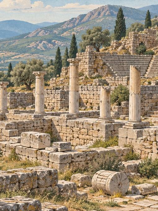 Ilustración: Yacimiento arqueológico de Alabanda, Aydın