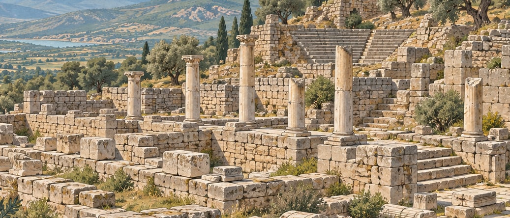 Alabanda Archaeological Site çizimi, Aydın