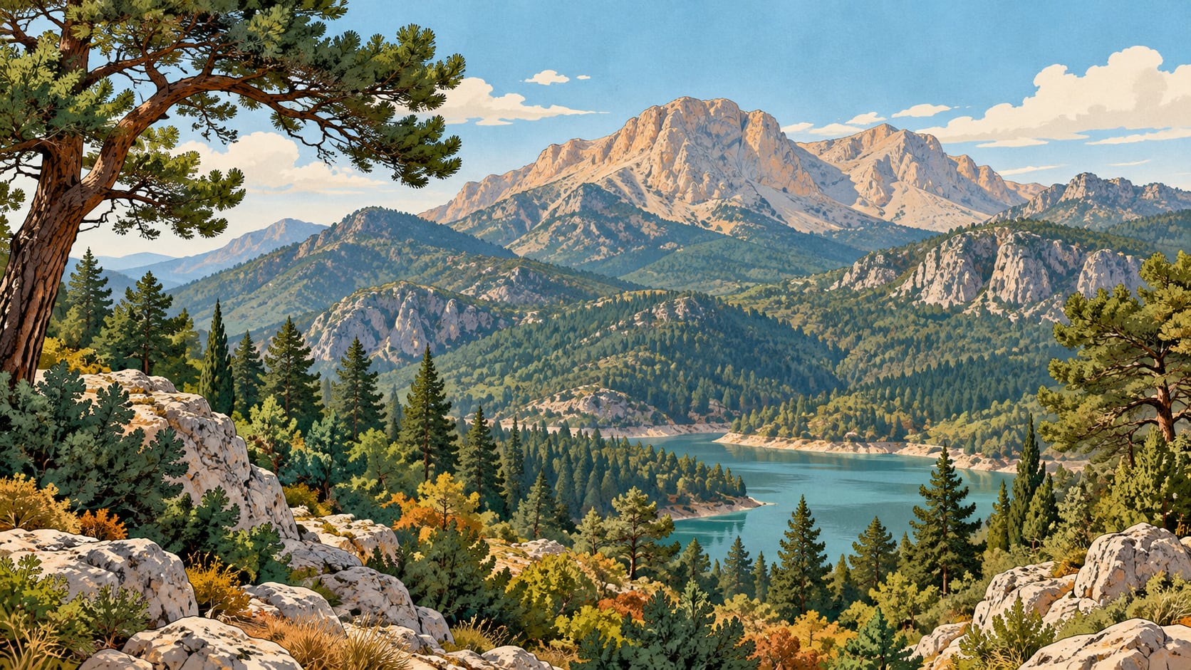 Alacadağ Nature Conservation Area çizimi, Antalya