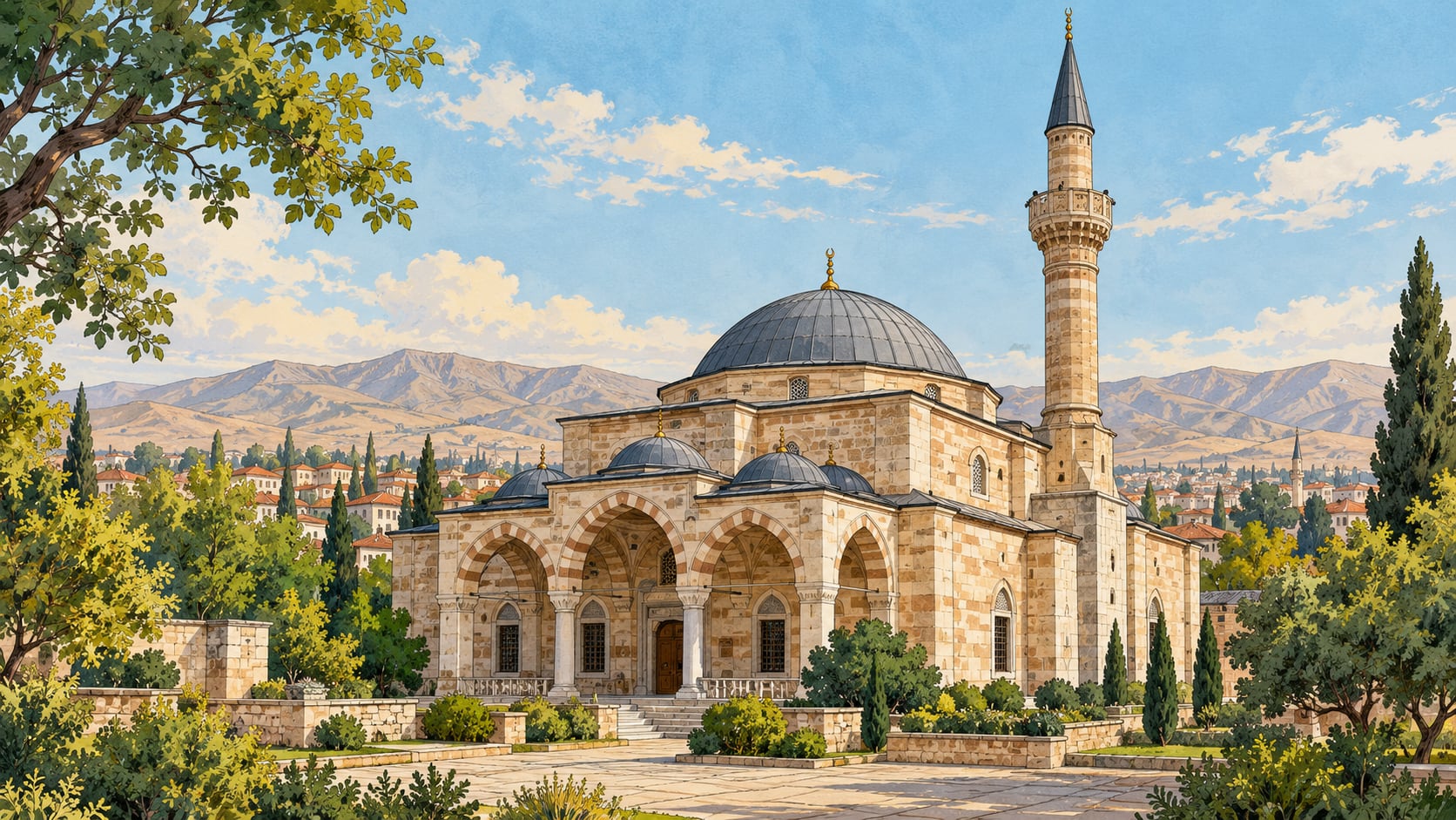 Alacahan Mosque çizimi, Sivas