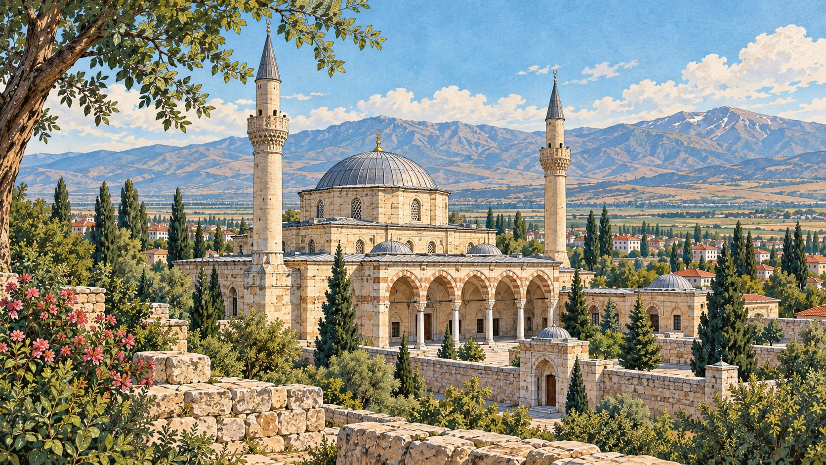 Alaeddin Bey Mosque / Paşa Mosque çizimi, Muş