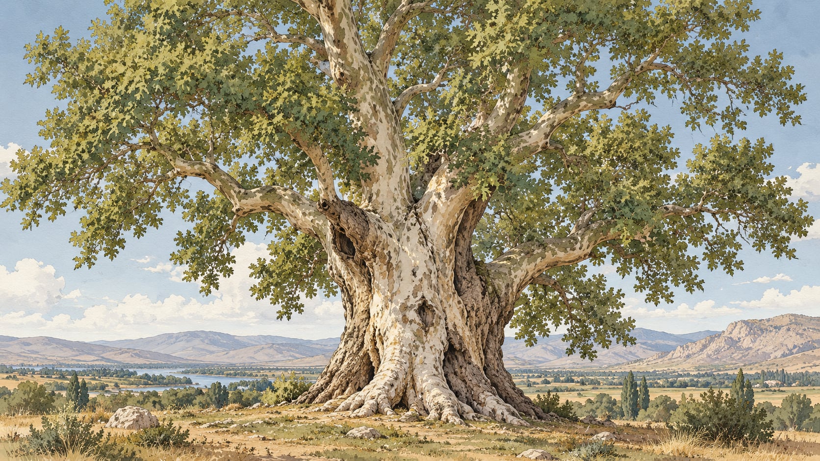 Alanın Juniper Natural Monument çizimi, Erzincan