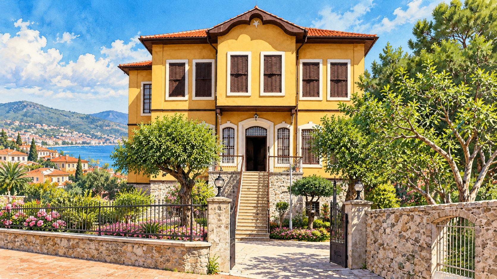 Alanya Atatürk House Museum çizimi, Antalya