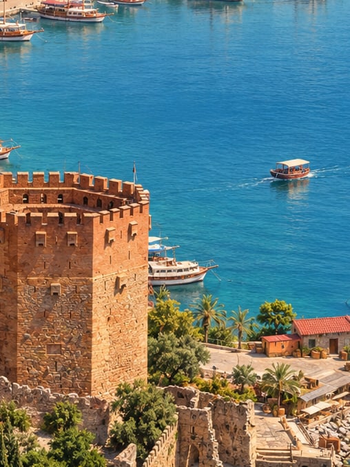 Alanya Castle çizimi, Antalya