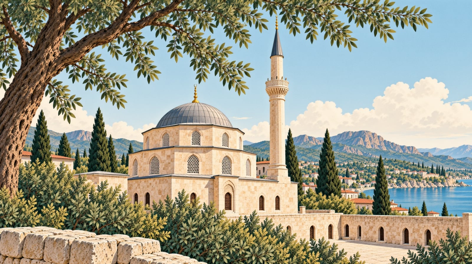 Alaşehir Yıldırım Bayezid Mosque çizimi, Manisa