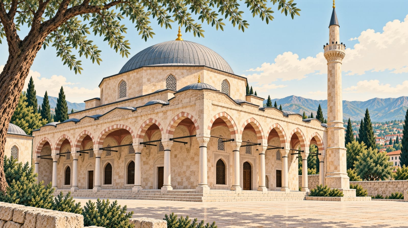 Ali Nacar Mosque çizimi, Gaziantep