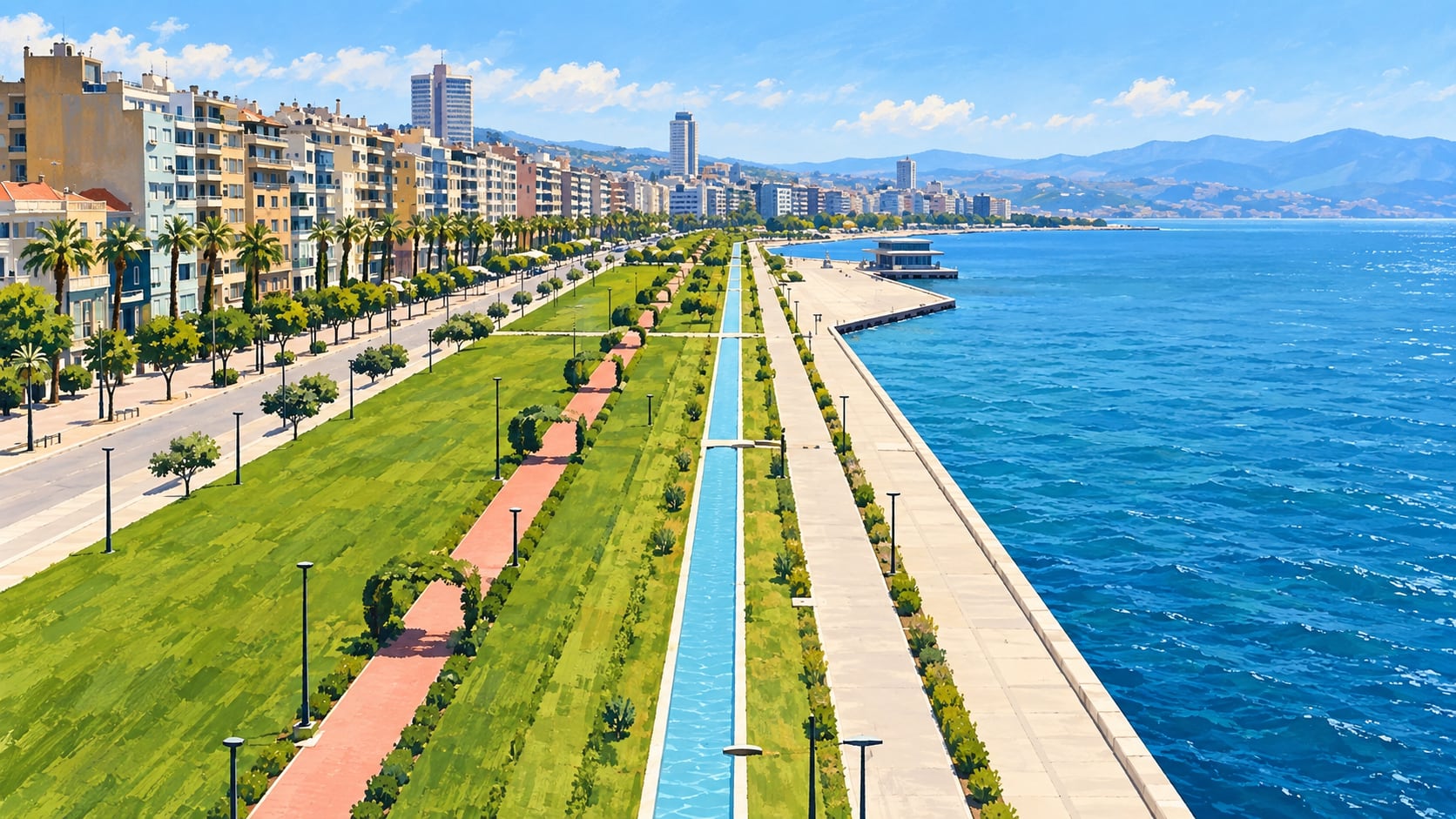 Alsancak Kordonboyu çizimi, İzmir