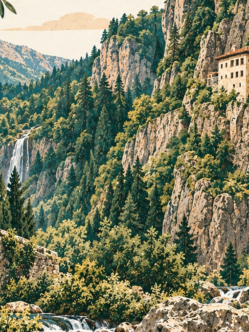 Altındere Vadisi Milli Parkı çizimi, Trabzon