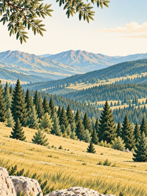 Ilustración: Meseta de Altıntaşlar (Kalis), Gümüşhane