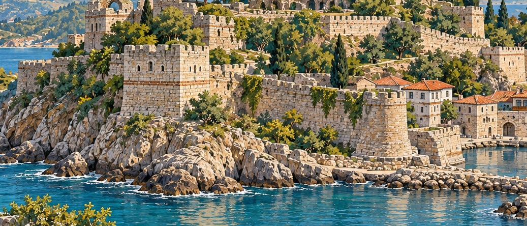 Amasra Castle çizimi, Bartın