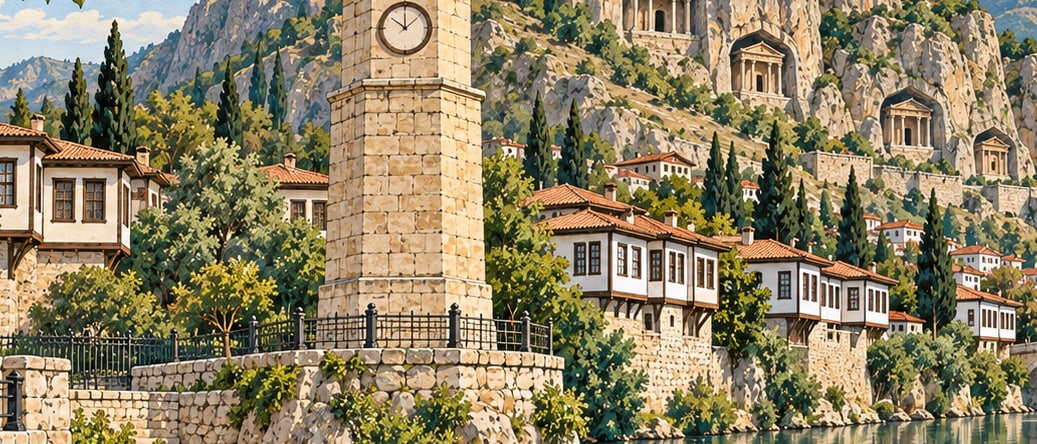 Amasya Clock Tower çizimi, Amasya