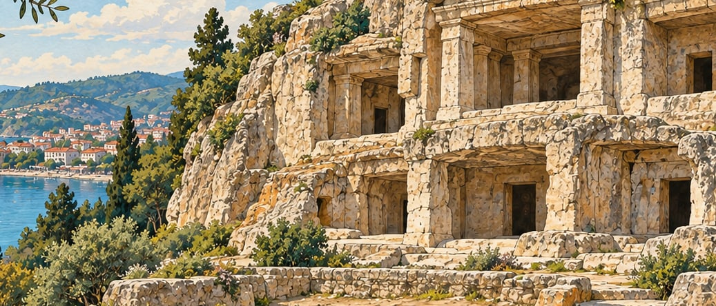 Ambarkaya Rock Tomb çizimi, Sinop