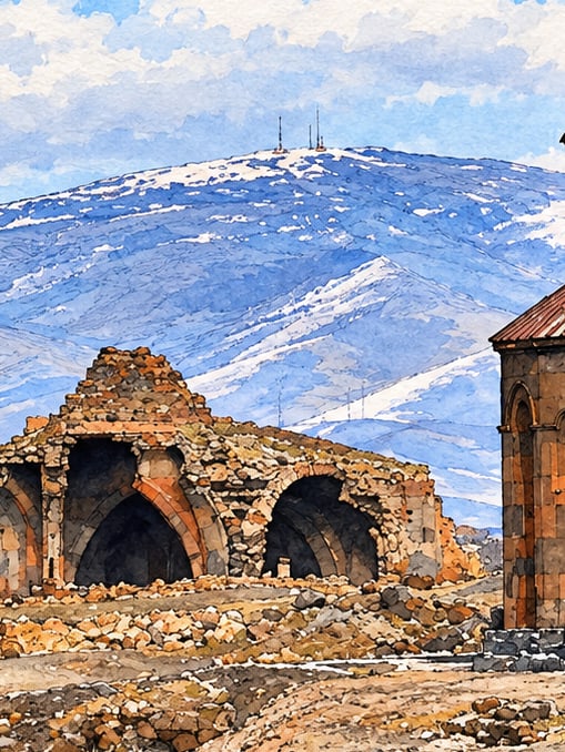 Archaeological Site of Ani çizimi, Kars