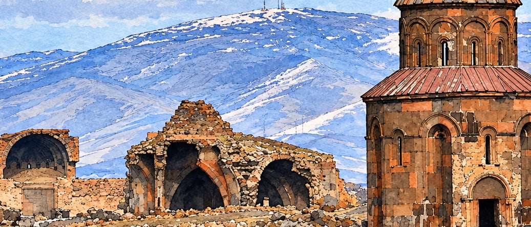 Archaeological Site of Ani çizimi, Kars