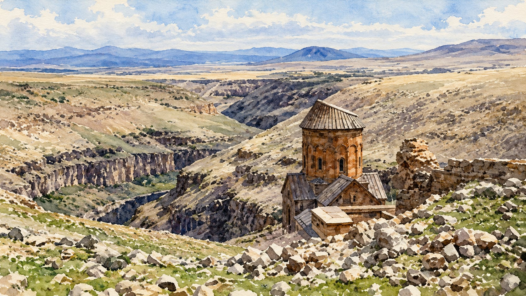 Ani City Walls çizimi, Kars