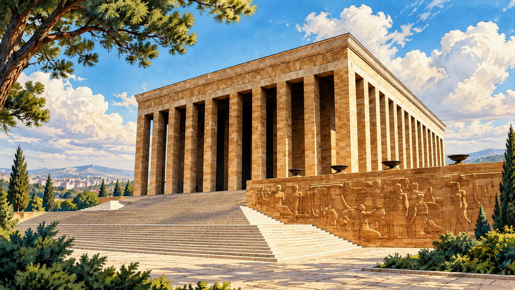 Anıtkabir Atatürk and War of Independence Museum çizimi, Ankara