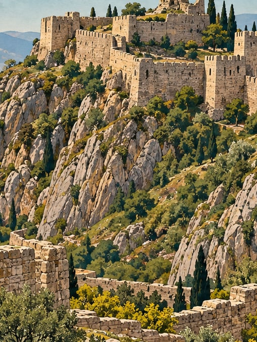 Ilustración: Castillo y murallas de Antakya, Hatay