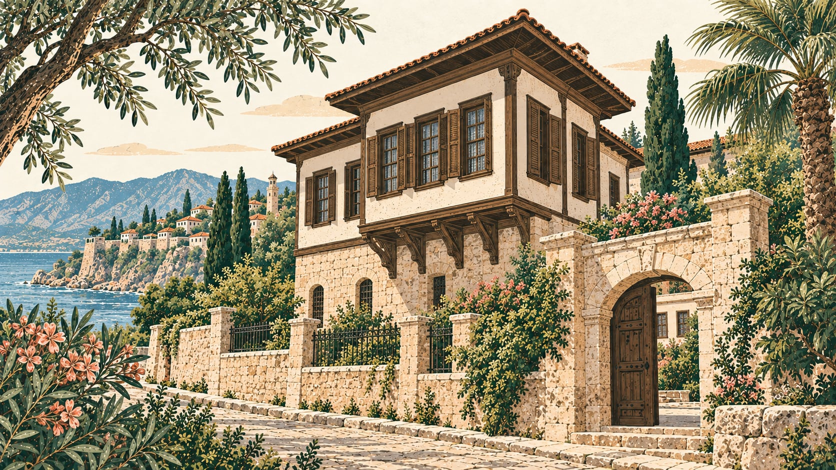 Antalya Atatürk Evi Müzesi çizimi, Antalya