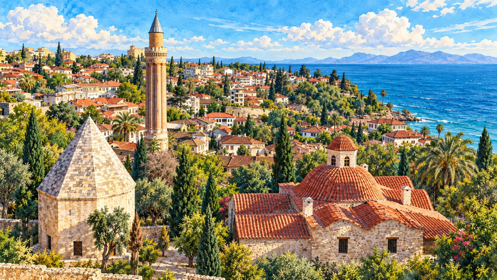 Antalya Mevlevi Lodge Museum çizimi, Antalya