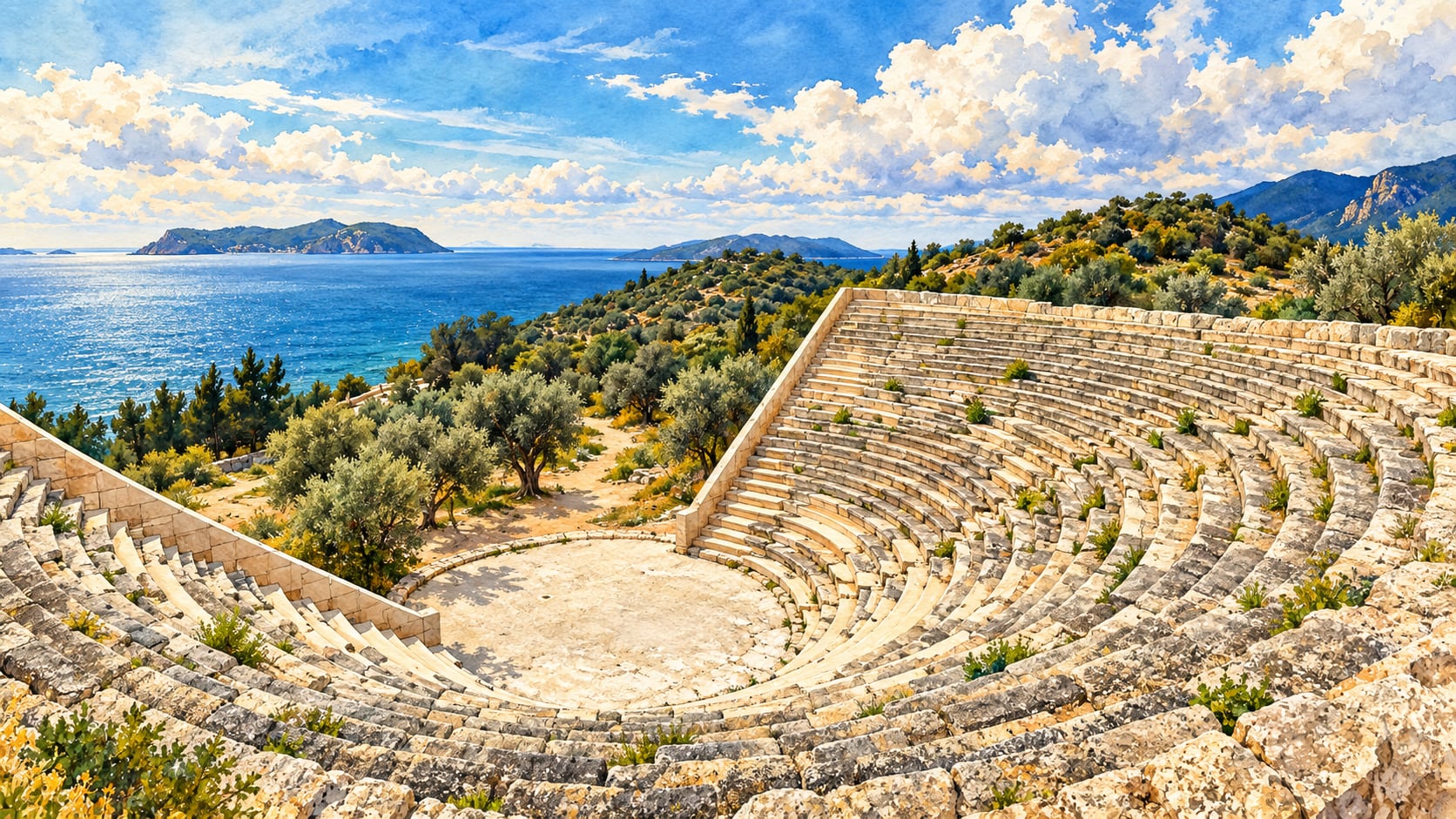 Antiphellos çizimi, Antalya