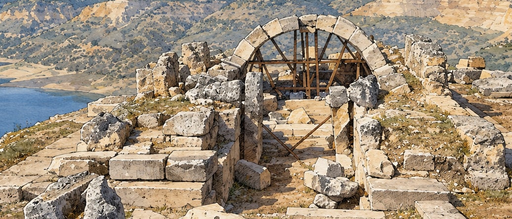 Apollon Lairbenos Temple çizimi, Denizli