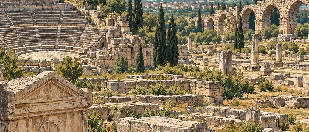Apollonia Necropolis çizimi, Bursa
