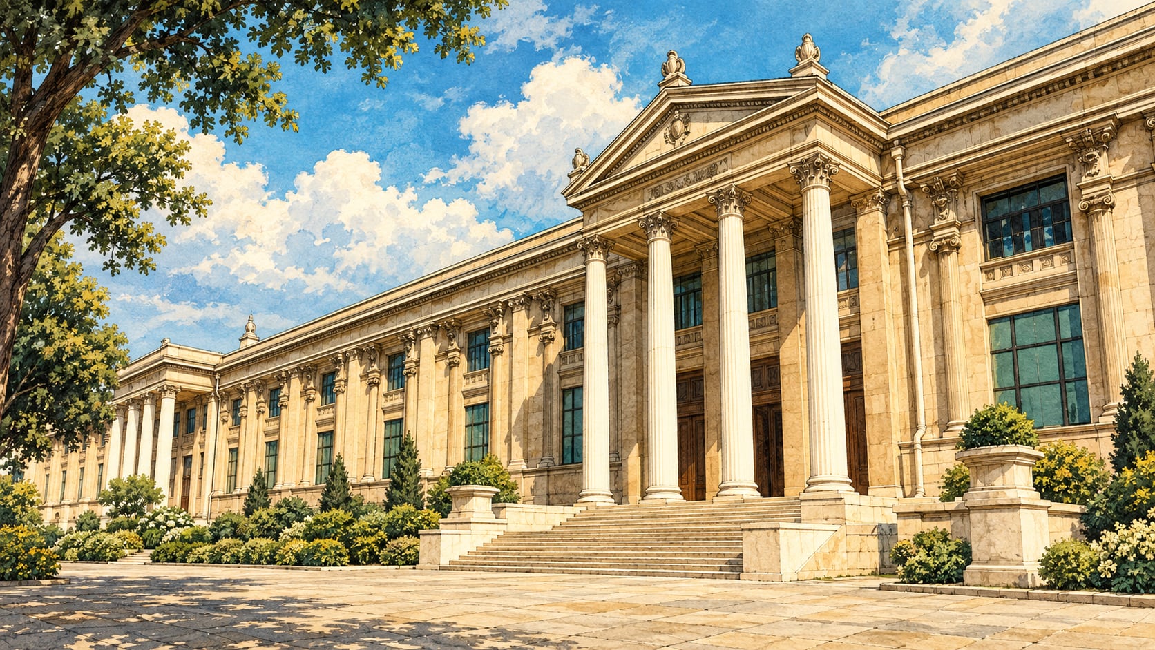 Archaeological Museum çizimi, İstanbul