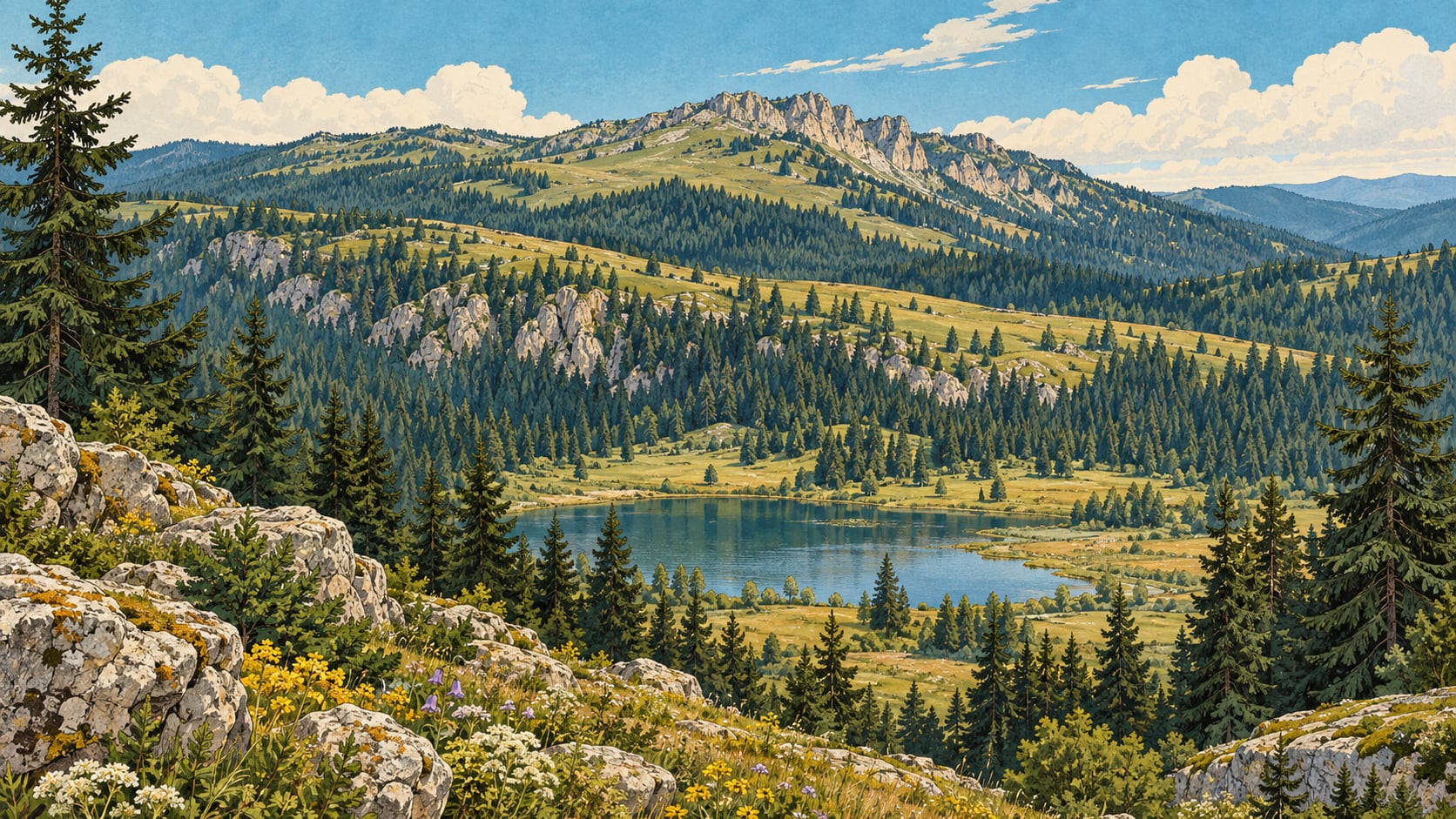 Arkut Mountain Nature Park çizimi, Bolu