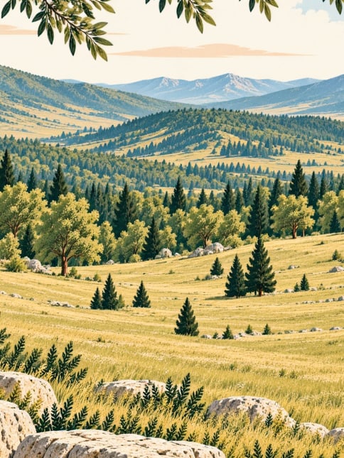 Ilustración: Meseta de Aros, Artvin