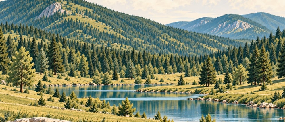 Artabel Lakes Nature Park çizimi, Gümüşhane
