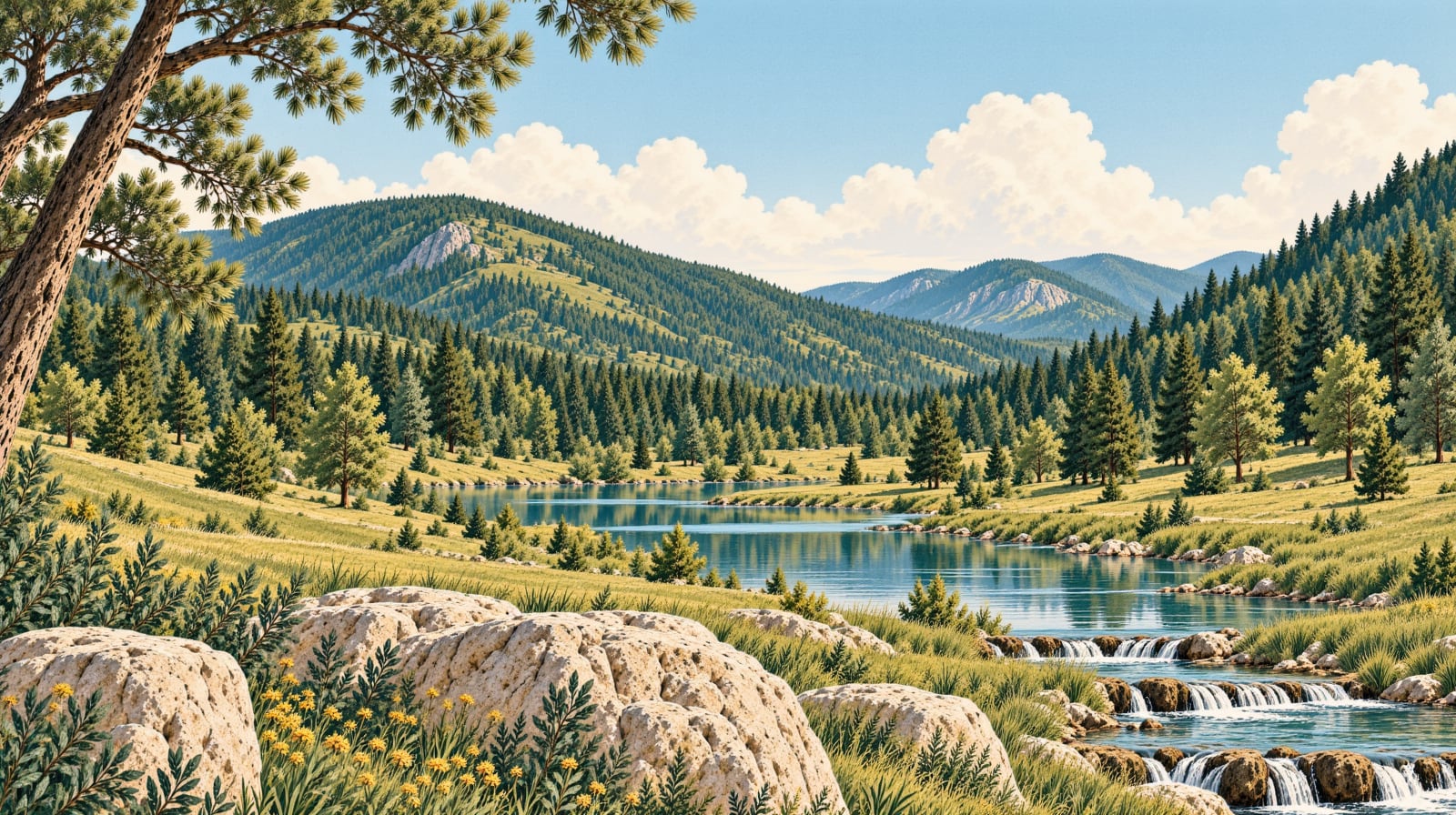 Artabel Lakes Nature Park çizimi, Gümüşhane