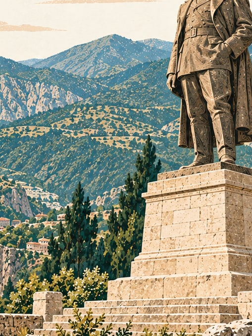 Ilustración: Artvin Atatürk Heykeli, Artvin