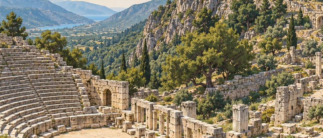 Arykanda Archaeological Site çizimi, Antalya