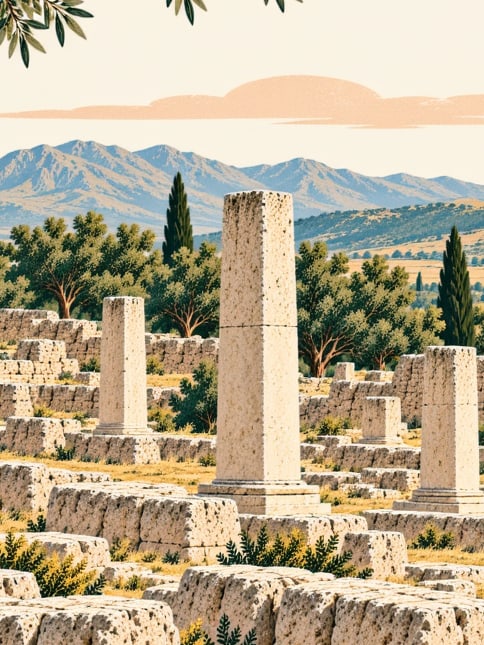 Ilustración: Yacimiento arqueológico de Aşağıpınar, Kırklareli