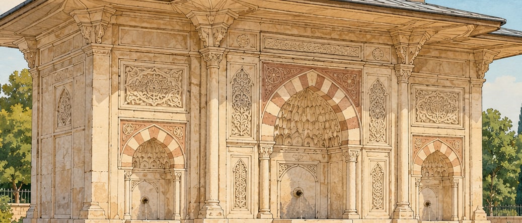 Askeri Hastane Çeşmesi çizimi, Edirne