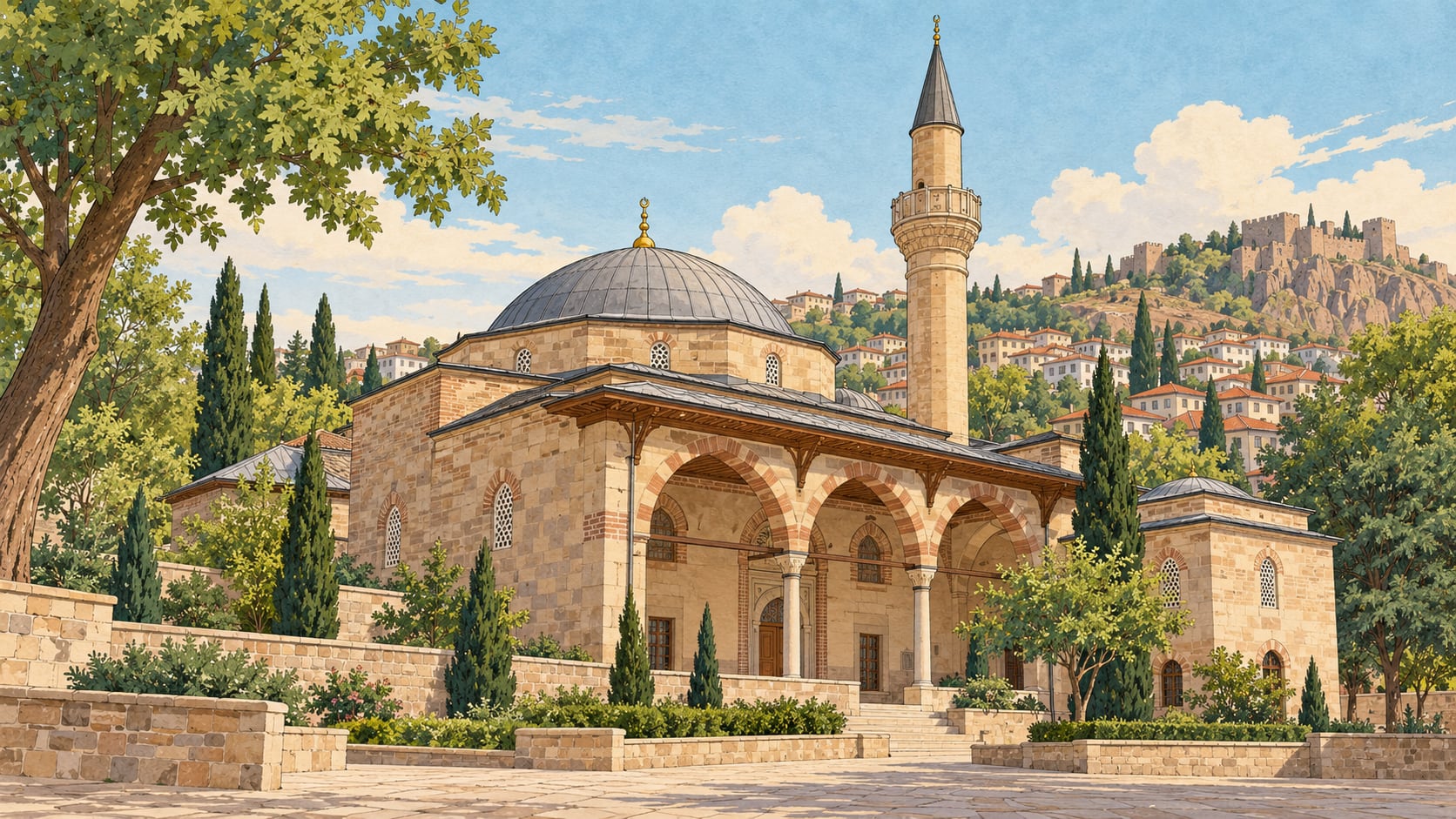Aslanhane Mosque (Ahi Şerafettin) çizimi, Ankara