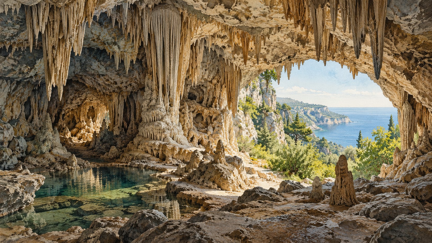 Silifke Asthma Cave çizimi, Mersin