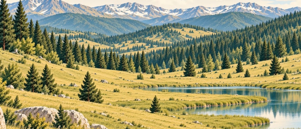 Atabarı Kayak Centre and Mersivan Plateau çizimi, Artvin