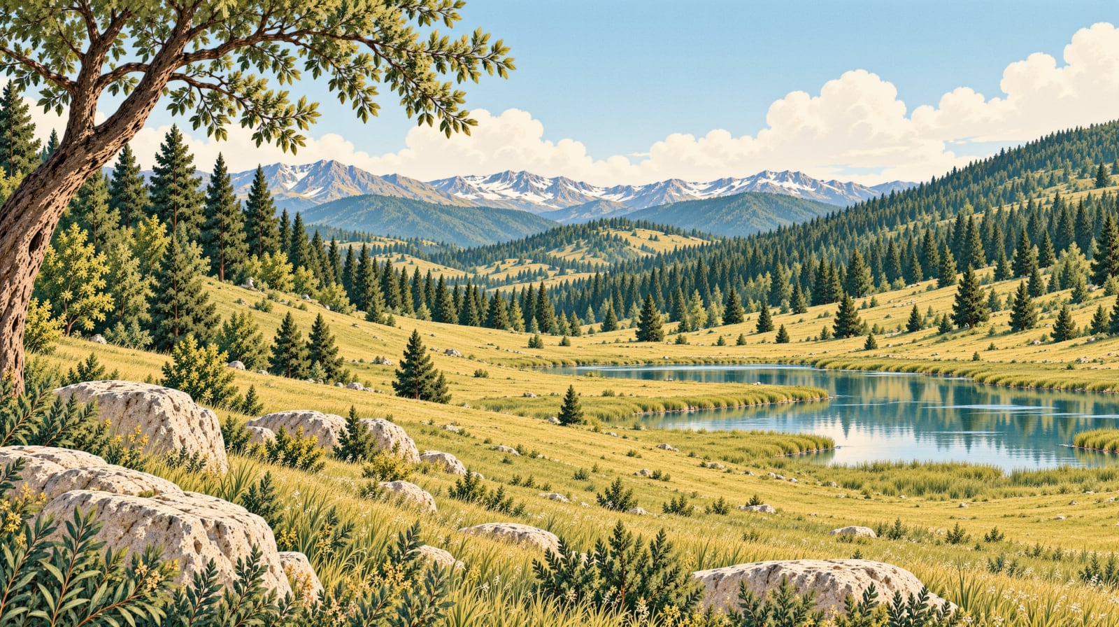 Atabarı Kayak Centre and Mersivan Plateau çizimi, Artvin